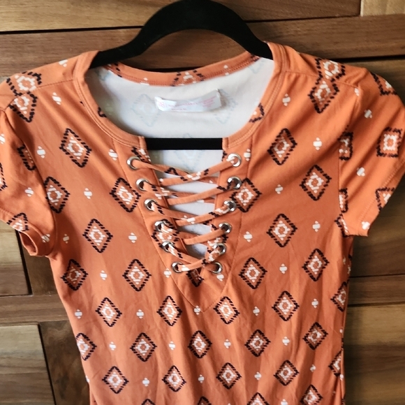 No Boundaries Orange Mini Dress - Picture 3 of 5